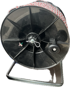 AVVOLGITORE CON 1000 MT DI CORDA PER TRACCIATURA IN NYLON ANIMA ACCIAIO 